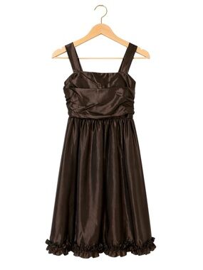 Youth Girls VTG Y2K Babydoll Brown Dress Size 11/12 Forest Fairy Grunge Earthy‎